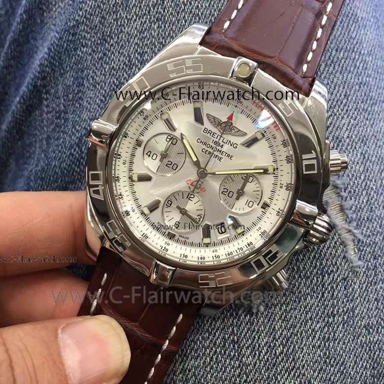 Copy Watch For Sale Breitling Chronomat B01 Brown Leather 46mm
